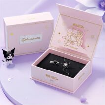 Sanrio Enamel Arrow Heart Devil Kuromi Earrings - ArtGalleryZen