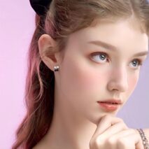 Sanrio Enamel Black Cherry Kuromi Earrings - ArtGalleryZen