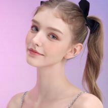 Sanrio Enamel Bowknot Heart Devil Kuromi Huggie Hoop Earrings - ArtGalleryZen
