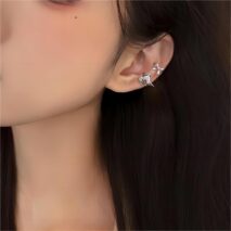 Sanrio Enamel Bowknot Heart Devil Kuromi Huggie Hoop Earrings - ArtGalleryZen