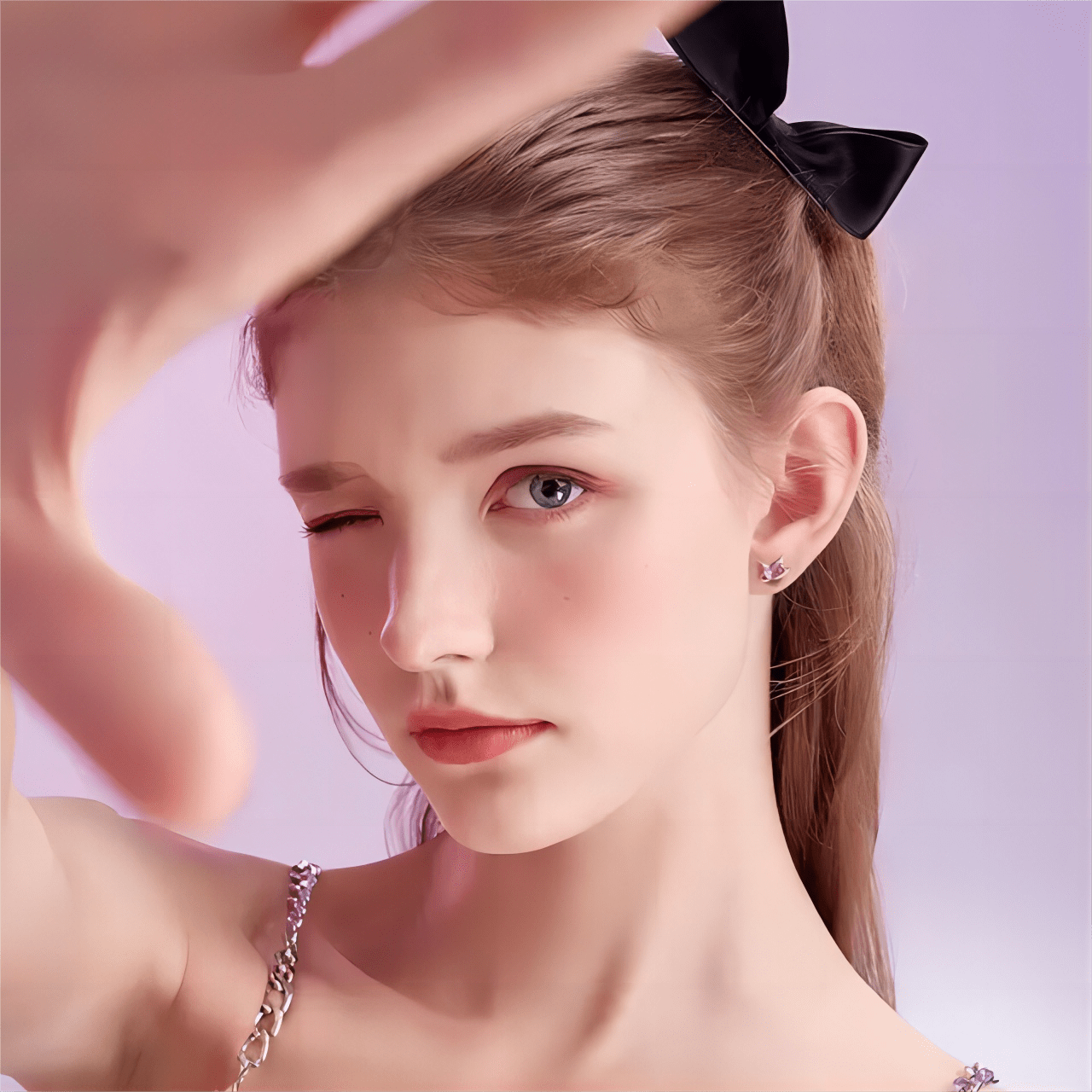 Sanrio Enamel Kuromi Heart Earrings - ArtGalleryZen