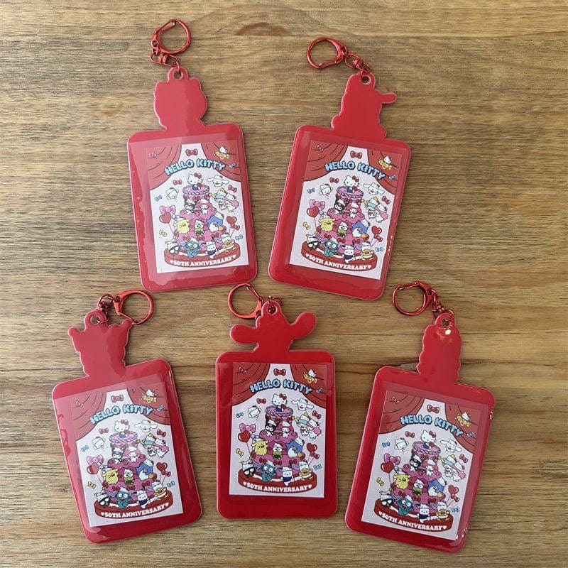 Sanrio Hello Kitty Anniversary Kpop Keychain Photocard Holder - ArtGalleryZen