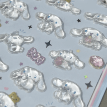 Sanrio Hello Kitty Cinnamoroll Crystal 3D DIY Decoration Stickers - ArtGalleryZen