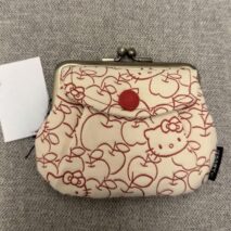 Sanrio Hello Kitty Embroidery Canvas Gold Mouth Bag - ArtGalleryZen