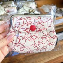 Sanrio Hello Kitty Embroidery Canvas Gold Mouth Bag - ArtGalleryZen