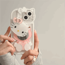 Sanrio Hello Kitty iPhone Case With Cosmetic Mirror - ArtGalleryZen