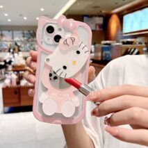 Sanrio Hello Kitty iPhone Case With Cosmetic Mirror - ArtGalleryZen