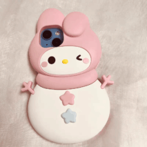 Sanrio Hello Kitty My Melody Snowman iPhone Case - ArtGalleryZen