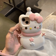 Sanrio Hello Kitty My Melody Snowman iPhone Case - ArtGalleryZen