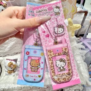 Sanrio Hello Kitty Slide Flip Phone Acrylic Keychain - ArtGalleryZen