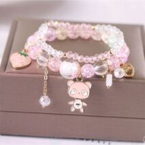 Sanrio Kawaii Anime Melody Kuromi Cinnamoroll Crystal Bracelet - ArtGalleryZen