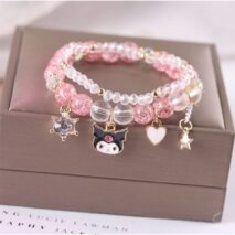 Sanrio Kawaii Anime Melody Kuromi Cinnamoroll Crystal Bracelet - ArtGalleryZen