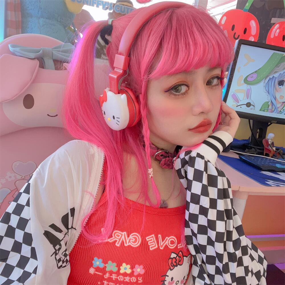 Sanrio Kuromi Hello Kitty Bluetooth Wireless Stereo Headset Earphone Headphone - ArtGalleryZen