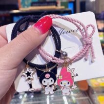 Sanrio Kuromi My Melody Magnetic Rope Chain Bracelet Set - ArtGalleryZen