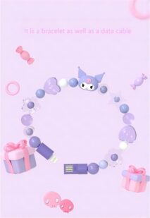 Sanrio Kuromi Pochacco Charging Data Cable Bracelet - ArtGalleryZen