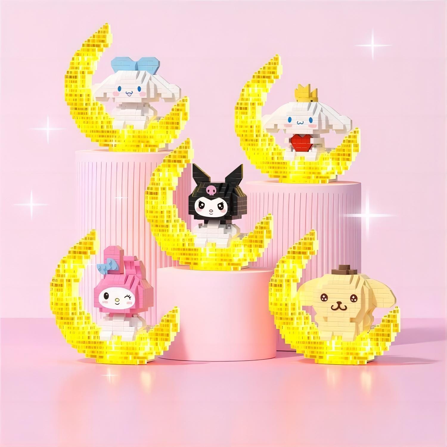 Sanrio LEGO Compatible On-The-Moon Building Bricks - ArtGalleryZen