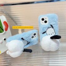 Sanrio Plush Rotating Tail Pochacco iPhone Case - ArtGalleryZen