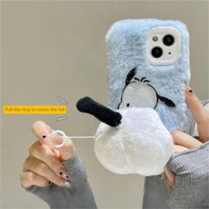 Sanrio Plush Rotating Tail Pochacco iPhone Case - ArtGalleryZen