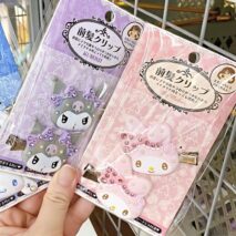 Sanrio Rhinestone Pearl Inlaid My Melody Kuromi Hair Clip Set - ArtGalleryZen