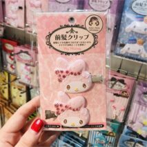 Sanrio Rhinestone Pearl Inlaid My Melody Kuromi Hair Clip Set - ArtGalleryZen