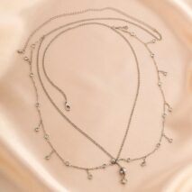 Shining Layered CZ Inlaid Tassel Navel Piercing Belly Chain - ArtGalleryZen
