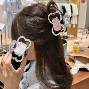 Sparkling Hello Kitty Bowknot Hair Claw - ArtGalleryZen