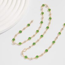Sparkling Rhinestone Crystal Long Chain Y Necklace - ArtGalleryZen