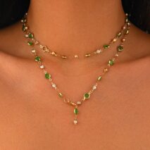 Sparkling Rhinestone Crystal Long Chain Y Necklace - ArtGalleryZen
