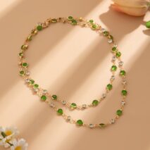 Sparkling Rhinestone Crystal Long Chain Y Necklace - ArtGalleryZen