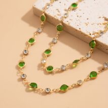 Sparkling Rhinestone Crystal Long Chain Y Necklace - ArtGalleryZen