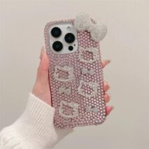Sparkling Rhinestone Hello Kitty iPhone Case With Crystal Chain - ArtGalleryZen