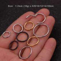 Stainless Steel 16 Gauge Nose Piercing Hoop Nose Ear Ring - ArtGalleryZen