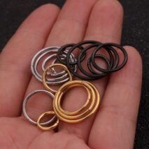 Stainless Steel 16 Gauge Nose Piercing Hoop Nose Ear Ring - ArtGalleryZen