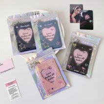 Starlight Heart Denim Kpop Keychain Photocard Holder - ArtGalleryZen