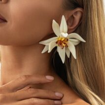 Statement Flower Resin Stud Earrings - ArtGalleryZen