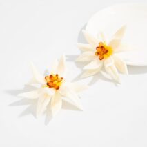Statement Flower Resin Stud Earrings - ArtGalleryZen