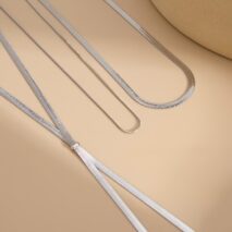 Stylish 3pcs Gold Silver Plated Snake Chain Tassel Necklace Set - ArtGalleryZen