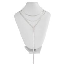 Stylish 3pcs Gold Silver Plated Snake Chain Tassel Necklace Set - ArtGalleryZen