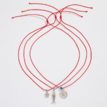 Stylish 3Pcs Shell Fish Starfish Pendant Jade Cord Necklace Set - ArtGalleryZen