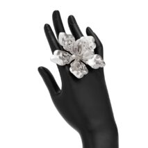 Stylish Chunky Flower Pendant Necklace Ring - ArtGalleryZen