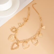 Stylish Chunky Irregular Heart Tassel Necklace - ArtGalleryZen