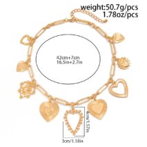 Stylish Chunky Irregular Heart Tassel Necklace - ArtGalleryZen