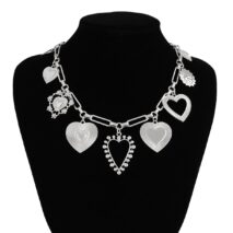 Stylish Chunky Irregular Heart Tassel Necklace - ArtGalleryZen