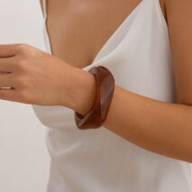 Stylish Chunky Resin Wide Cuff Bangle Bracelet - ArtGalleryZen