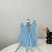 Stylish Guitar Bass Shape PU Leather Backpack Bag - ArtGalleryZen