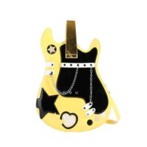 Stylish Guitar Bass Shape PU Leather Backpack Bag - ArtGalleryZen