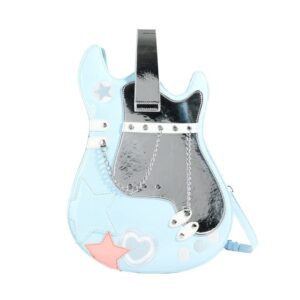 Stylish Guitar Bass Shape PU Leather Backpack Bag - ArtGalleryZen