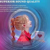Stylish Heart Shaped Wireless Bluetooth Earphones - ArtGalleryZen