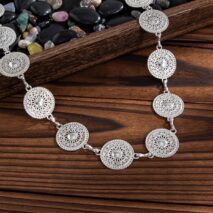 Stylish Hollow Pattern Round Disk Waist Chain - ArtGalleryZen
