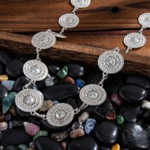 Stylish Hollow Pattern Round Disk Waist Chain - ArtGalleryZen